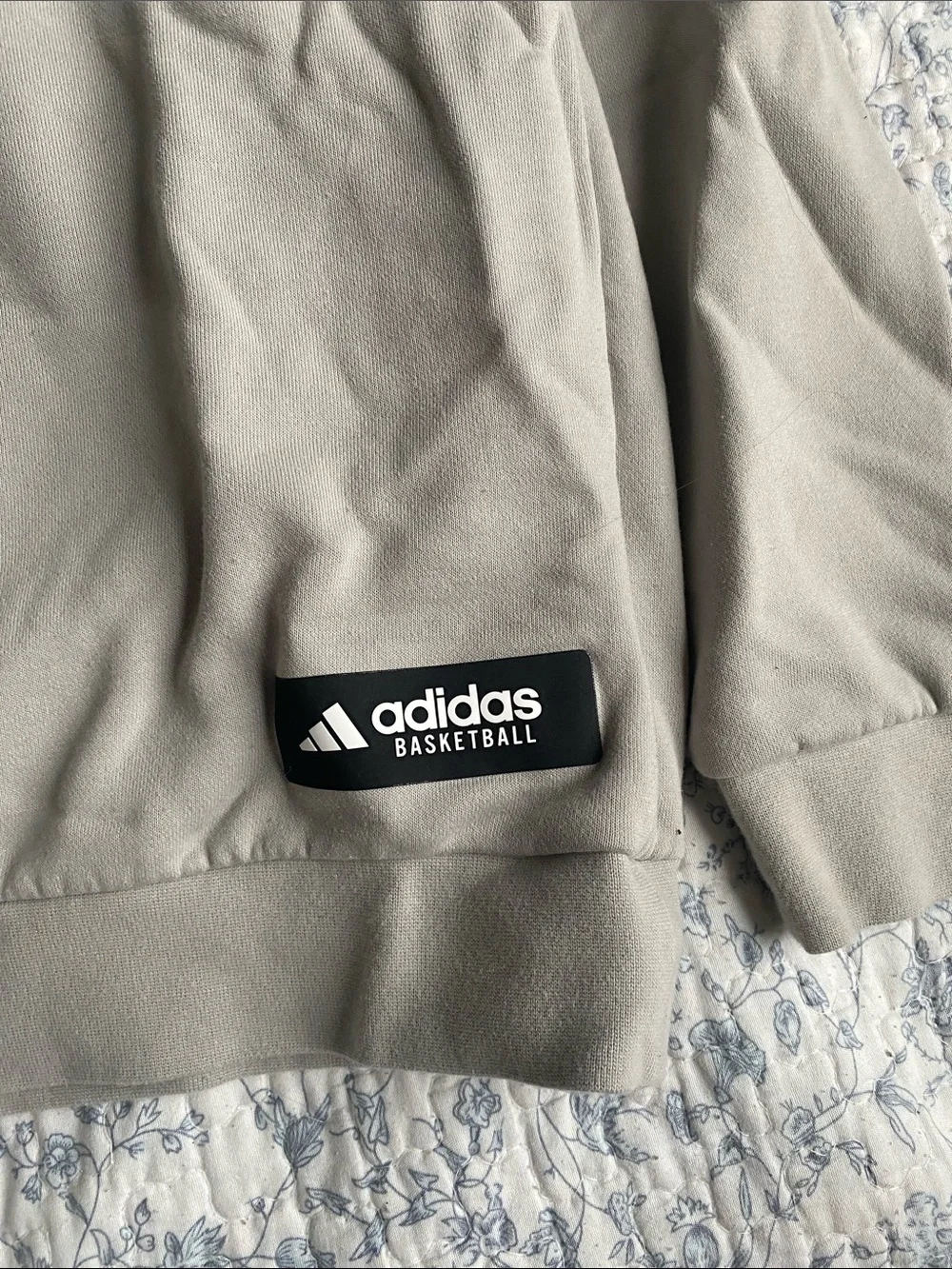adidas Men’s Light Gray Crewneck Hoodie